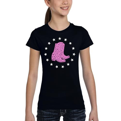 Cowgirl Boots - Girl's Word Art T-Shirt