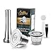 i Cafilas à Café à Capsules Acier Inoxydable Compatible for l'or Barista LM8012/60 Rechargeable Coffee Capsule,Metal réutilisable Café Capsules, Measuring Spoon + Brush with Tamper (Big+Small Cup)
