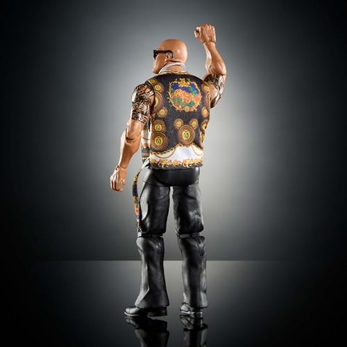 Mattel WWE Elite Action Figure & Accessories, Series #115 6-inch Collectible The Rock with 25 Articulation Points & Swappable Hands (Amazon Exclusive)