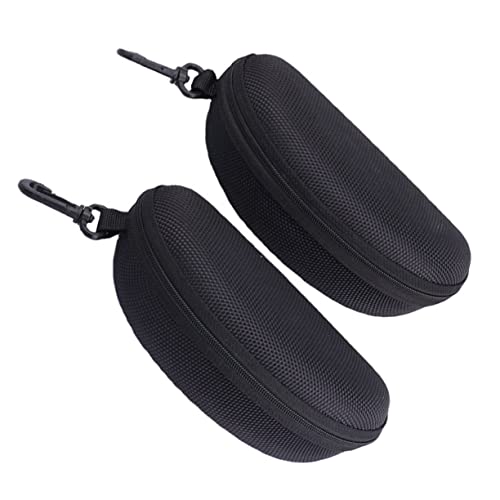VALICLUD 1 Juego Estuche De Anteojos Múltiple Doble Estuche Delgado Para Gafas Estuche Para Anteojos Con Clip Estuche Para Anteojos De Sol Con Tapa Exprimible Lentes Eva Black 2 Piezas