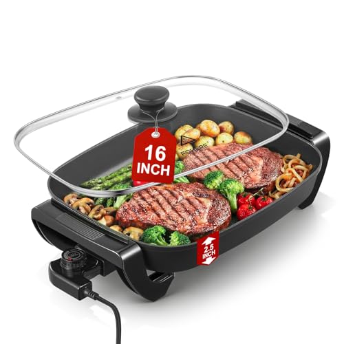 FOHERE 16-Inch Electric Skillet