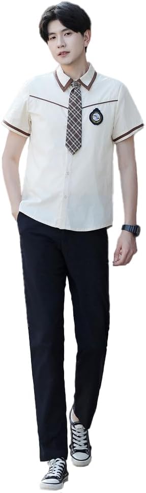 Size S-5XL Fit 40-105kg.Youth Couple School Style Uniform Outfit Set, British Classical Vest + Pleated Skirt.