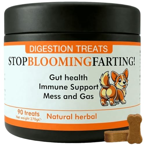 Pre & Probiotic Digestive Treats For Dogs - Gut Health, Sensitive Tummies, Anal Glands, Scooting, Loose Stools, Smelly, Itchy Ears, Enzymes for all dogs | Stop Blooming Farting