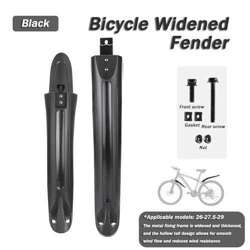 VODHXA Fahrrad Schutzblech Set für Cube Reaction Hybrid 2021, Einstellbar Vorne Hinten Mudguard Schutz für 24-29 Zoll MTB Rennrad, Spritzwasser Schmutz, Schnelle Demontage,A
