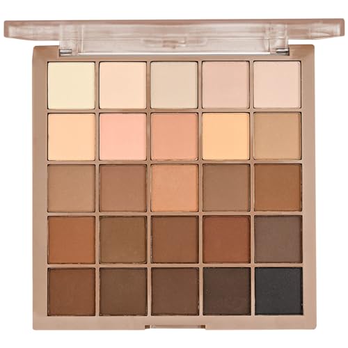 Lidschatten Palette 25 Farben, Voll Matt Make Up Paletten Für Frauen, Nude Rosa Braun Glatt Puder Lang Anhaltend Liedschatenpalete Hochpigmentierte Augen Make-Up Lidschatten (04 Schokolade)