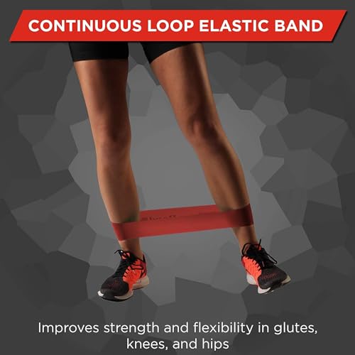 Image of TheraBand Professional Latex Resistance Band Loop for Lower Pilates, Crossfit, Yoga, Toning, Stretching, Physical Therapy, Strength Training Without Weights, Portable Fitness, and Core Fitness- Red | Lower Pilates, Crossfit, Yoga, Toning, Stretching, Physical Therapy, Strength Training, Portable, Core Fitness