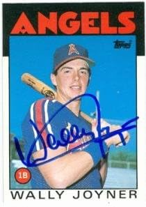 Wally Joyner autographed baseball card (California Angels) 1986 Topps #51T Rookie Card