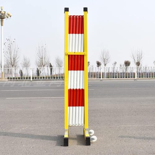 Porte de barricade rétractable avec roues pour balisage de zone