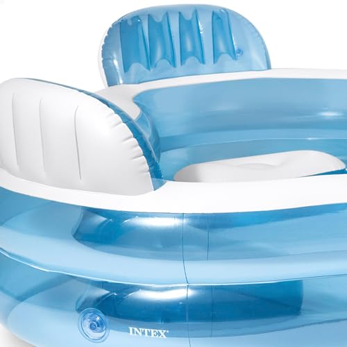 INTEX PISCINA GONFIABILE FAMILY4SEDILI BIANCO/AZZURRO 229x229x66 56475 - 6