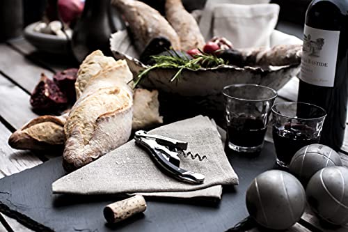 Laguiole Style de Vie Kurkentrekker, Ebbenhout, Met twee hefbomen, inclusief capsulesnijder - Afbeelding 5