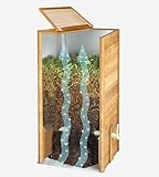 SUPERCOMP Holz Komposter Rattensicher mit Deckel, Schädlingsschutz...