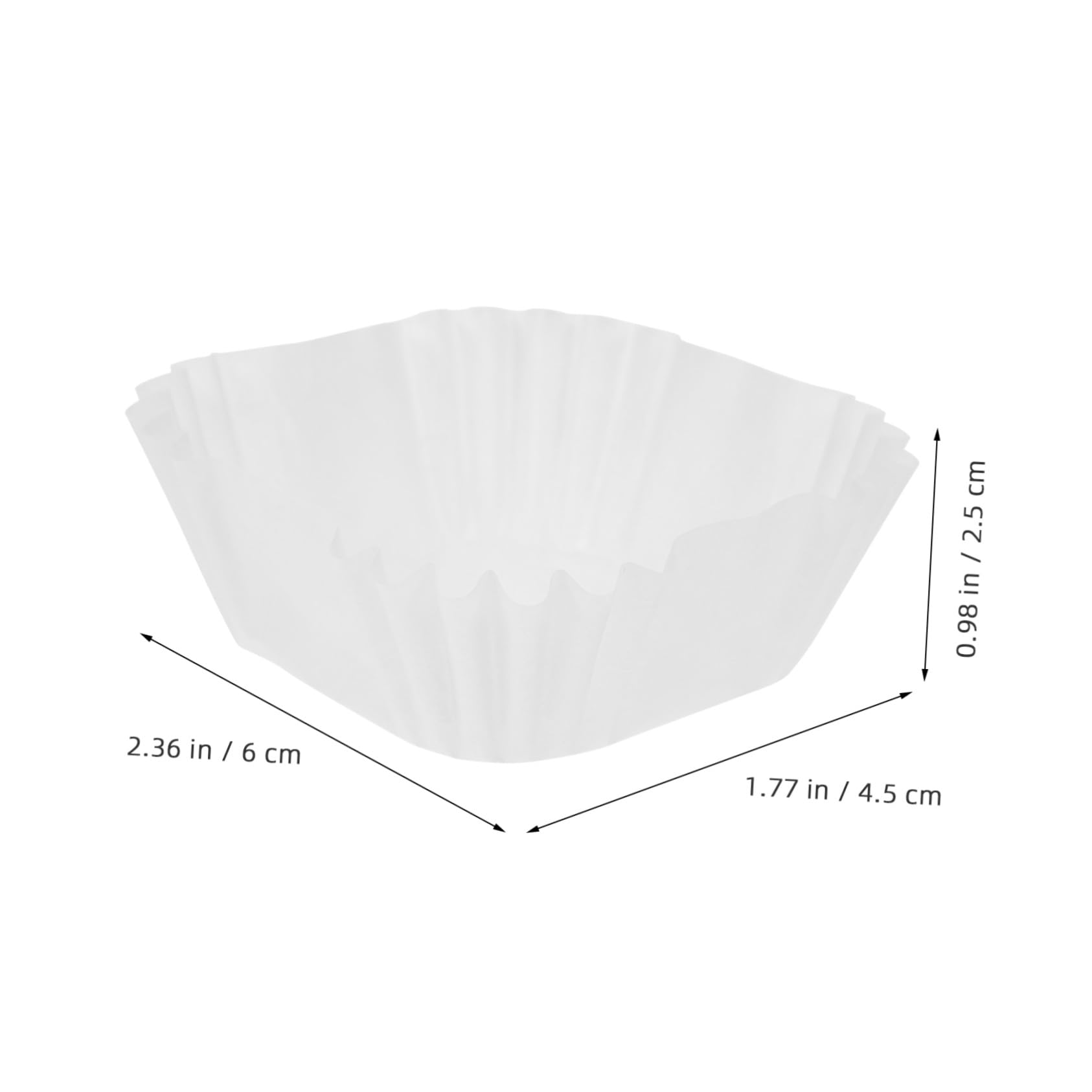Capacillos de Papel Cuadrados para Cupcakes 3000 Piezas Blanco | Pasta de Pulpa de Madera, Resistencia al Calor y Liberación Fácil, Uso en Pastelería y Baby Shower