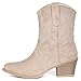 IXU Cowboy Boots for Women Ankle Cowgirl Booties Wide Mid Calf Pointed Toe Western Boots Short Chunky Classic Booties