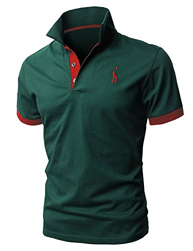 Preisvergleich Produktbild STTLZMC Poloshirts Herren Basic Kurzarm Polohemd M-XXL, Grün, XXL