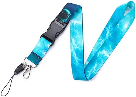 Molain Badge Lanyards with Quick Release Buckle, Starry Sky Style Lanyard with Swivel Lobster Clasp, Heavy Duty Lanyard for Keys, Mobile Lanyard for Teachers Nurse Employees Students(Starry Sky-02)