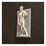 Funny Light Switch Cover Funny Gifts, Extremely Creative and Humorous Light Switch Covers, Michelangelo's David Sculptural Light Switch Cover Plate, 3D Sculpture Switch Decorative (Grey)