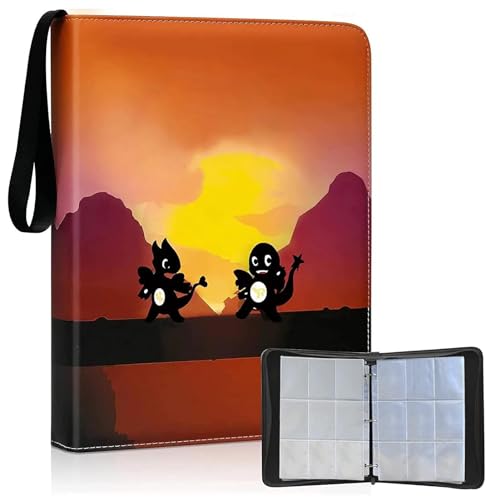 Donaiwads Álbum de recortes para tarjetas, 9 bolsillos, 900 tarjetas, portatarjetas, álbumes páginas, encuadernación portátil, organizador para regalos, niños y niñas (naranja)