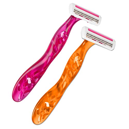 BIC Aparelho De Depilar Soleil Rosa E Laranja 2 Unidades 929994 Dupla Fita Lubrificante Com Leite De