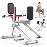 EPHESPORT Hip Abductor Machine for Home Gym – 2-Level Adjustable Glute & Thigh Trainer with Booty Resistance Band, Commercial Steel, Non-Slip Base, Compact Leg Exercise Equipment
