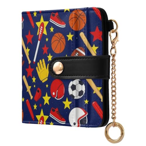 Portefeuille avec porte-clés JUNZAN petit format poche avant pour homme et femme