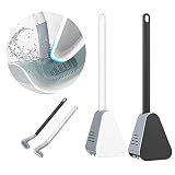 Toilet Cleaning Brush, (White/Black, 2-Piece Set) Golf Toilet Brush Holder Set, Toilet...