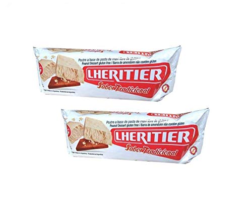 LHERITIER Postre de Mani 100 gr. 2 PACK - (Peanut Dessert 3.53 oz.) Gluten Free.