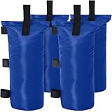 OUTDOOR WIND Sand Bags for Weight Canopy Legs,Sandbag Weights for Canopy Tent,Pop Up Tent,Backdrop Stand,Photo Tripod,Umbrella Base,Picnic Table,4 Packs Blue
