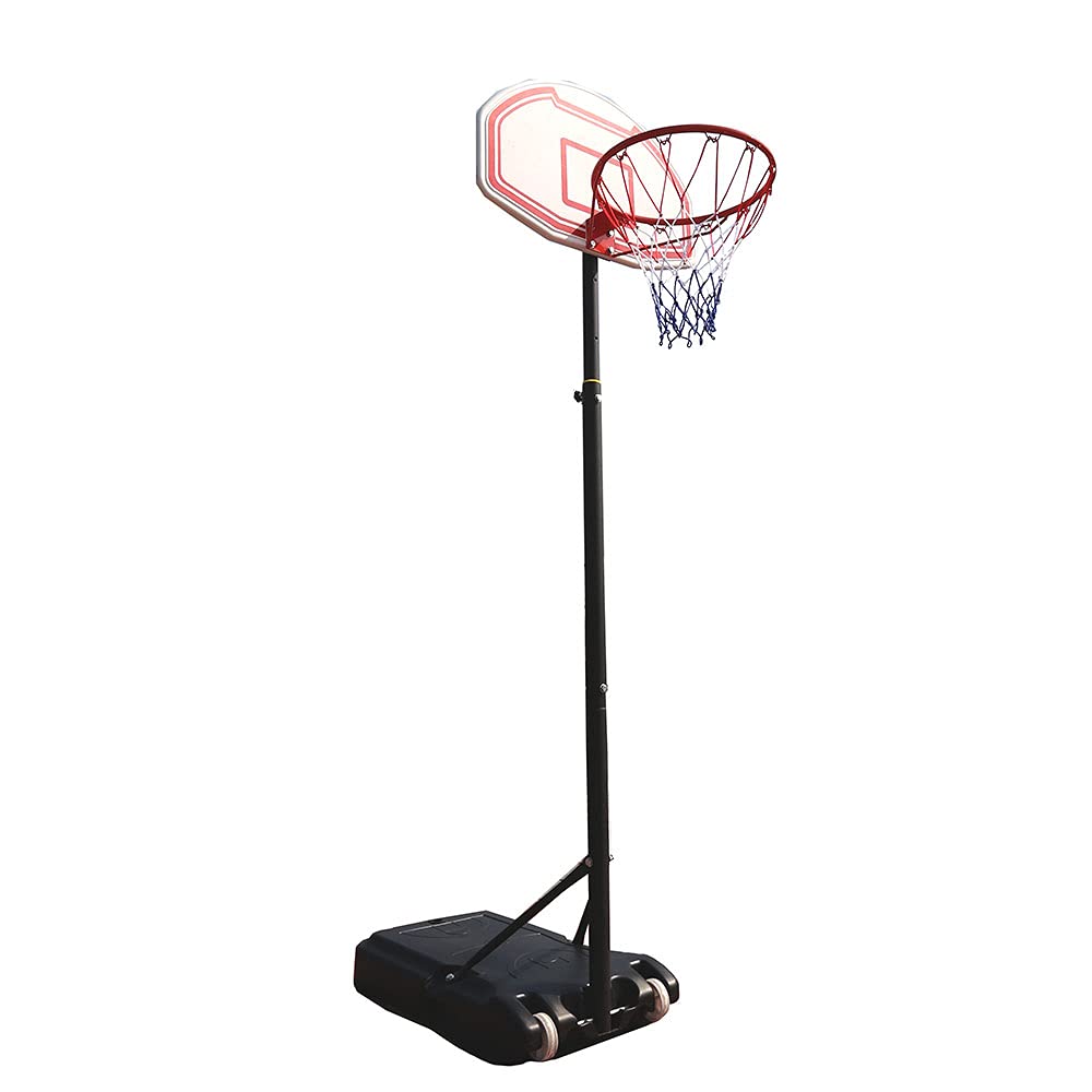 DEVESSPORT Canasta Baloncesto Regulable 165-210 cm | Canasta Baloncesto Adolescentes y Adultos para Exterior | Canasta Ajustable con Base Estable y Aro con Red