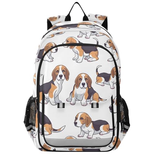 Sac à dos pour ordinateur portable motif Beagle Mnsruu pour école et voyage
