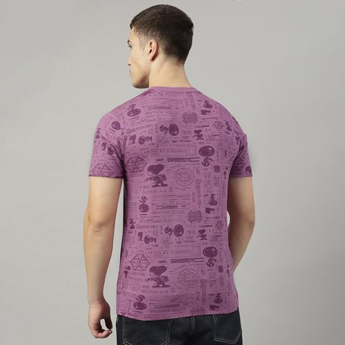 Image of Free Authority NASA Printed Loose Fit Black Cotton Men's T-Shirt