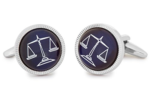 SoloGemelos - Gemelos Balanza Justicia - Azul - Hombres - Talla Unica