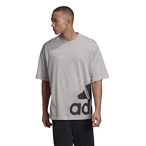 adidas mens Big Badge of Sport t-shirt sport gris chiné coupe ample taille M