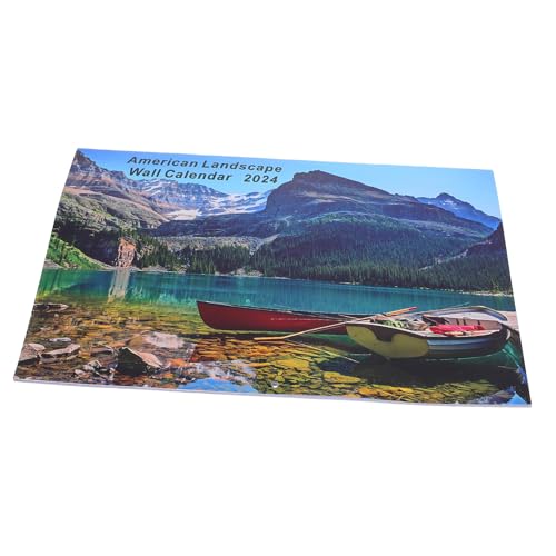 ledmomo 年風景写真壁掛けカレンダー 小型頑丈月間カレンダー 目標記入スペース付き ホーム用シンプル操作 壁掛け収納便利