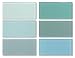 3x6 Glass Subway Tile Sample Combo Pack - Blues and Greens