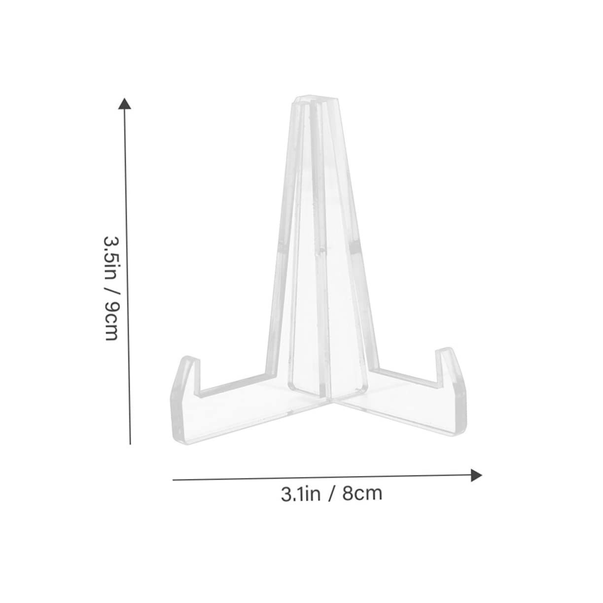 ABOOFAN 5Pcs Transparent Acrylic Display Stands for Dinner Plates Jade Plate Holders Art Plate Holders for Kitchen and Dining Showcase Compact Storage