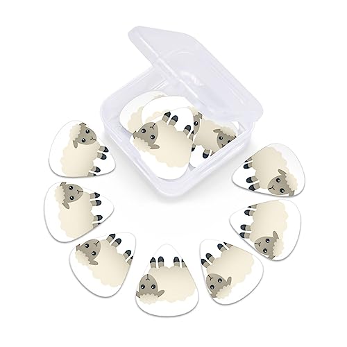 Lot de 12 médiators en forme de mouton pour guitare électrique et basse - Les Beatles, Paul McCartney, John Lennon, RIngo Starr, George Harrison Lot de 12 médiators en forme de mouton pour guitare électrique et basse – Image 7