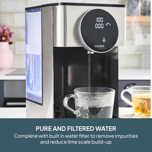 Cooks Professional Digital Hot Water Dispenser 2600W - 4L Capacity | Energy-Efficient Quick Boil | Adjustable Dispense & Temperature Control - Image 3