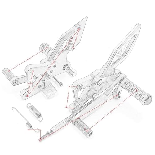 Commandes reculées moto YZF-R25 en aluminium pour vos sorties sur route et sessions de pilotage
