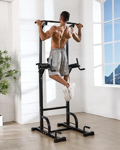 Sportsroyals-Power-Tower-Dip-Station-Pull-Up-Bar-for-Home-Gym-Strength-Training-Workout-Equipment-400LBS