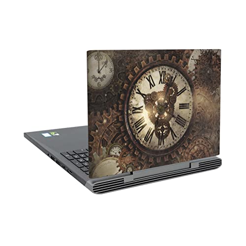 Autocollant Vinyle Horloge Steampunk Dell Inspiron 15 7000 pour Personnaliser Votre Bureau