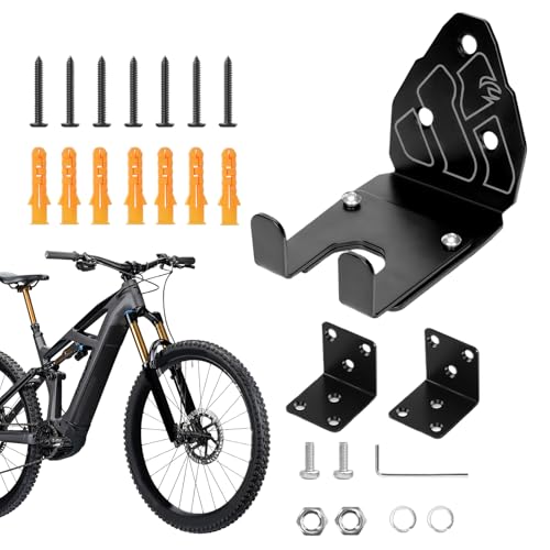 Soporte de pared para bici | Gancho Ajustable Ahorrador de Espacio para Bicicleta,Colgador de Pared para Bicicletas,para Piso, Garaje, Taller, Hogar, Bicicletas de Montaña y Carretera