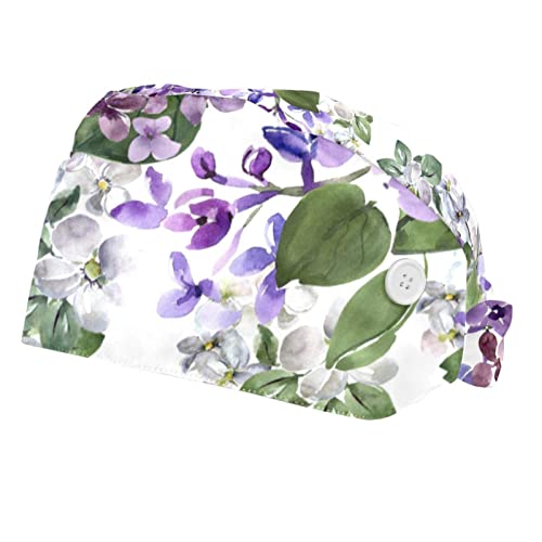 Chapeaux de travail fleurs lilas avec finitions soignées lot de 2 pièces
