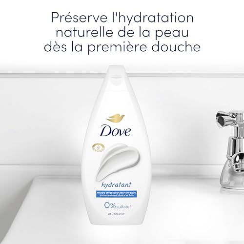 DOVE - Gel Douche - Essentiel Hydratant - Nettoie en douceur et adoucit la peau - Testé dermatologiquement - 0% Sulfate (lot promo de 2x 450ml) – Image 6