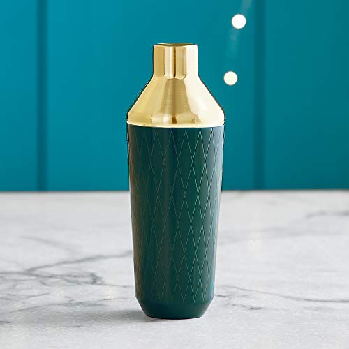 VonShef Green & Gold Cocktail Shaker Set in Gift Box with 16oz Shaker, Muddler, Bar Spoon, Jigger, Hawthorne Strainer, Julep Strainer, Bottle Pourer and Recipe Book - Thumbnail 7