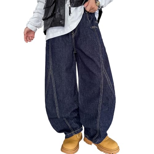 Boys Baggy Jeans for Kids Teen Casual Wide Leg Cargo Jeans