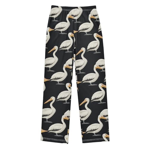 Pajama Bottoms, Pajamas Long Pant White Pelicans Lounge Wear Casual Animal Sleep Pants Soft Pjs Sleepwear