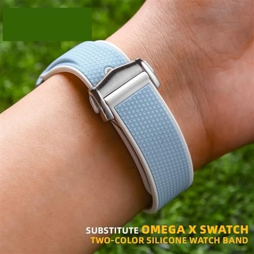 Correa para MoonSwatch de extremo curvado que elimina huecos en Seamaster 300 2