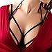 Zehory Harness Bra Body Chain Cage Elastic Bra Body Belt Sexy Punk Goth Body Chains Jewelry for Women and Girls (Black)