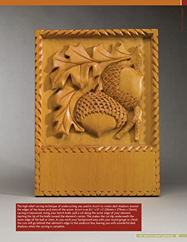101 Artistic Relief Patterns for Woodcarvers, Woodburners & Crafters (Fox Chapel Publishing) Small Relief-Carving Designs, Easy-to-Follow Instructions & Detailed Photos (Woodcarving Illustrated Books) - Image 5