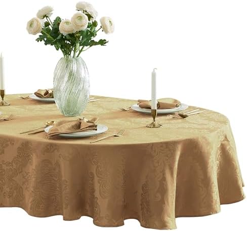 Amazon.com: Newbridge Barcelona Damask Fabric Tablecloth, 60 x 84 Inch ...